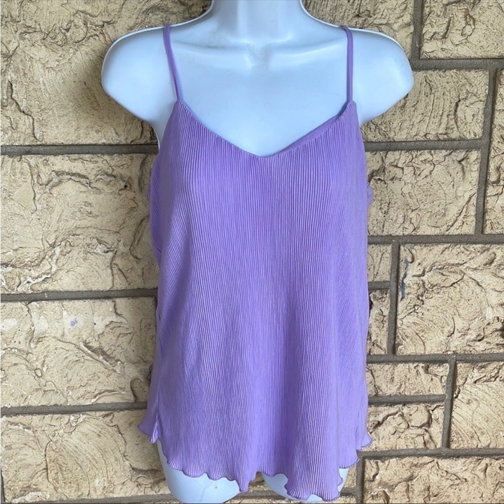 White House Black Market Lavender Purple Cami XS Loose fit Tank Top y2k